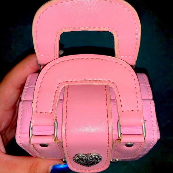 Mini Pink Heart Emblem Purse - Picture 4 of 7